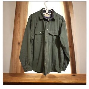 Men's Vintage L.L. Bean Plaid Flannel-Lined Shirt Jacket, Size Large Tall